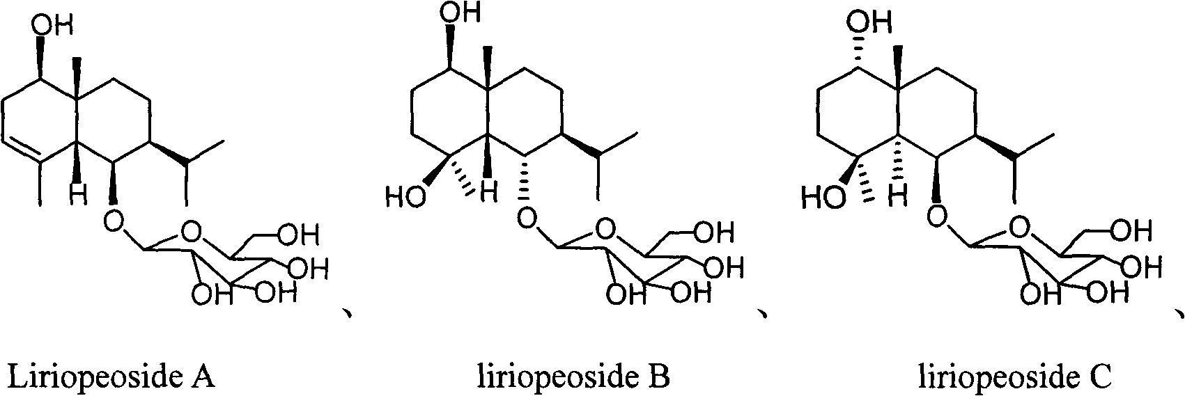 Liriope muscari extract with anti-tumor action and preparation method thereof