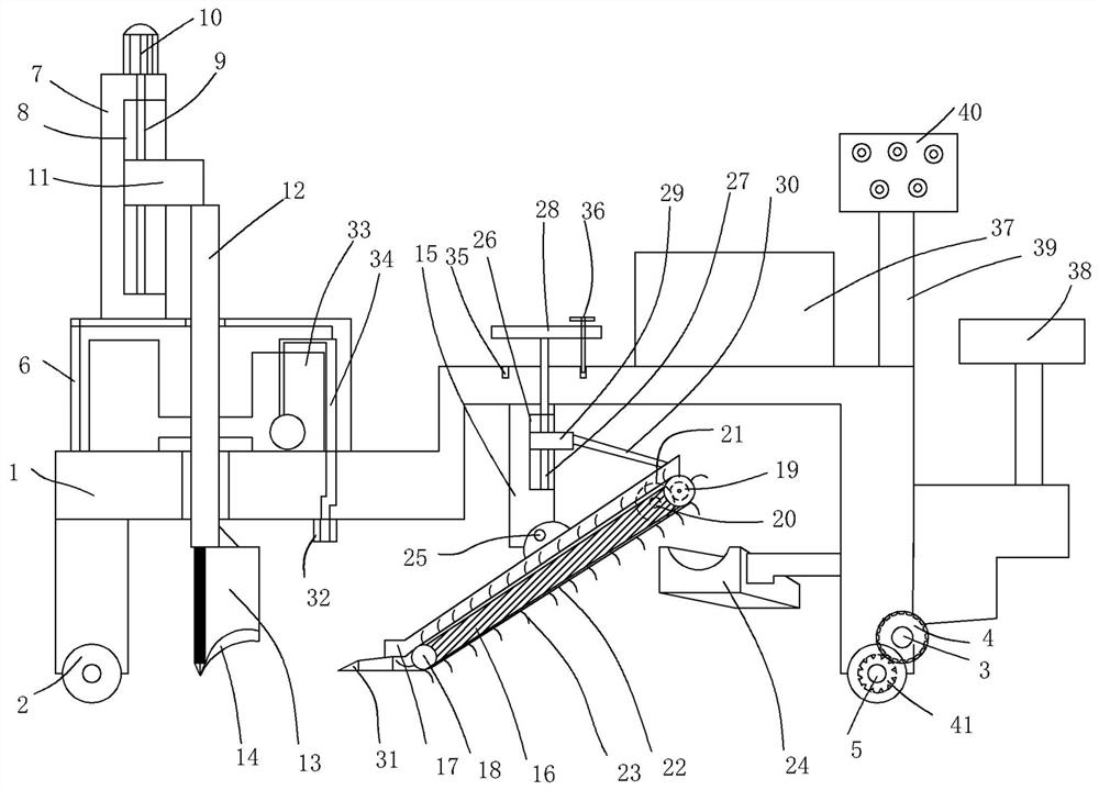 Ditching soil throwing device for garden