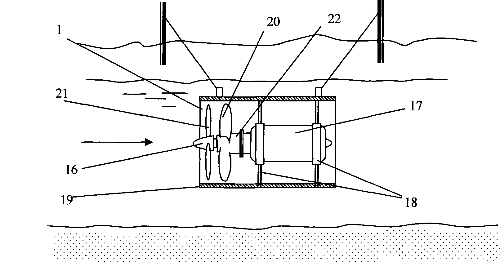 Free style electric generating apparatus of river water stream