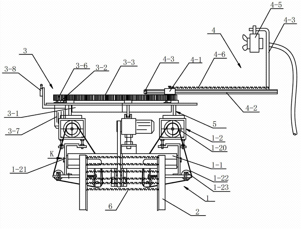 Full-automatic wire pole spraying robot