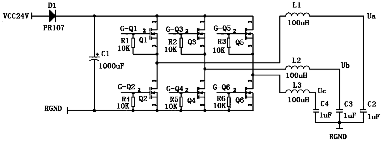 Device and method for detecting ground wire of distribution line based on three-phase symmetrical voltage injection