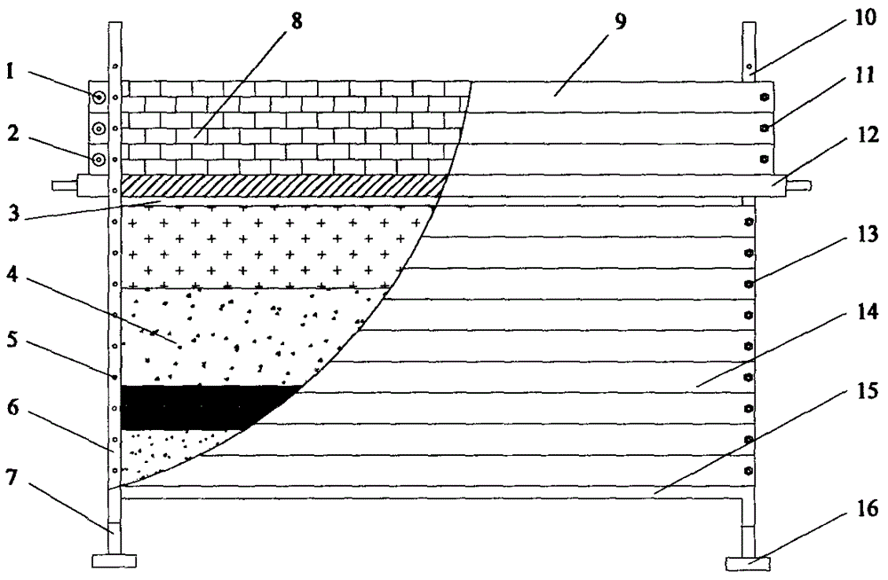 Three-dimensional physical simulation experiment method of small-sized self-weight frame-type loading