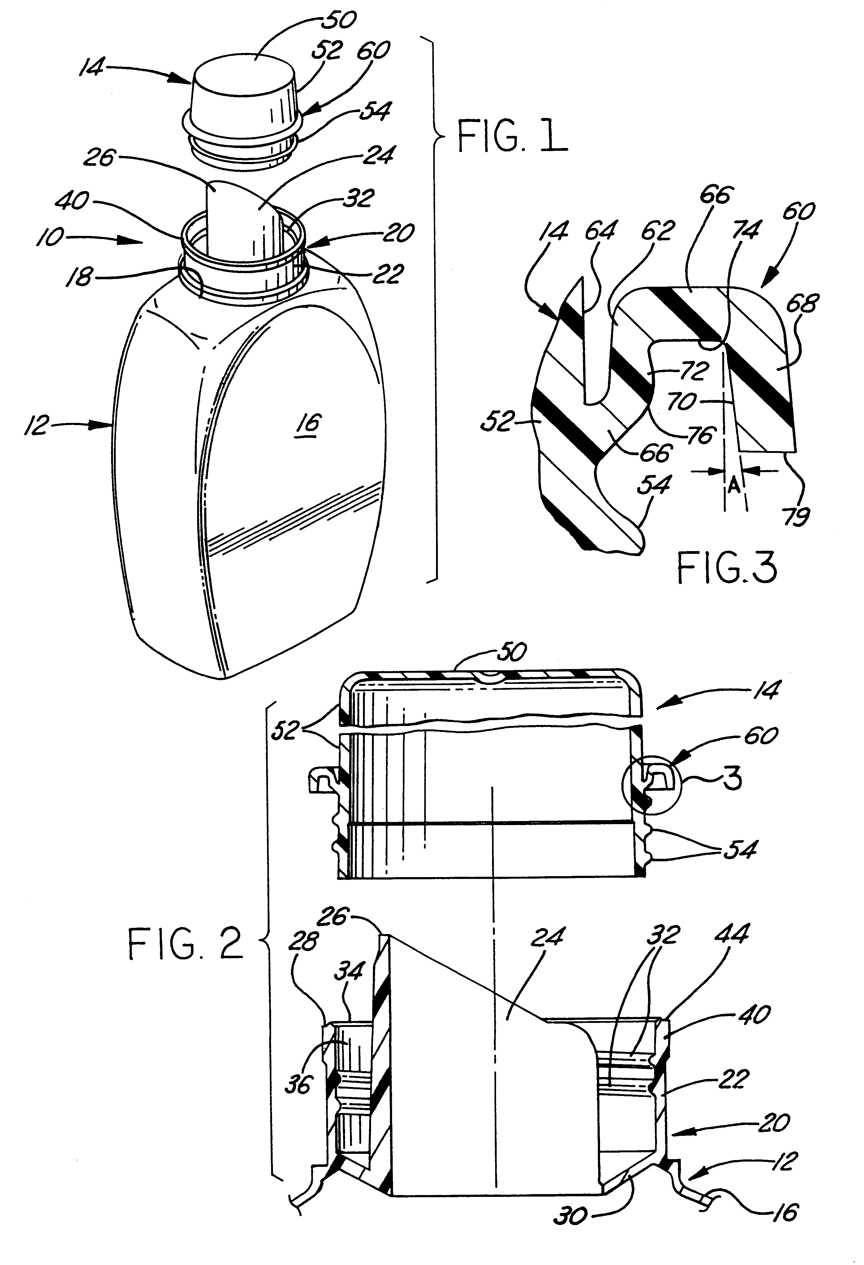 Closure for container and closure package and method of making same