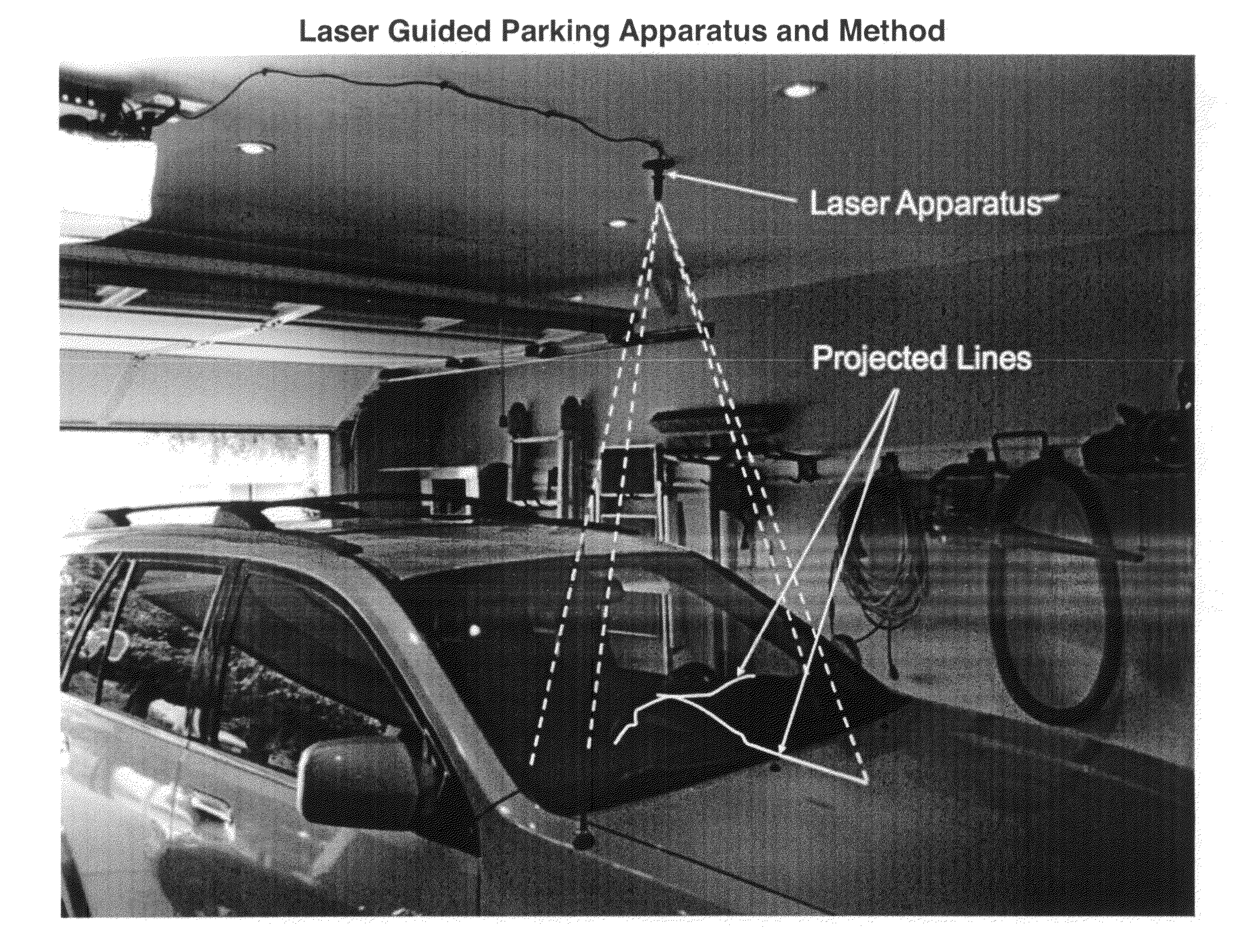 Laser guided parking apparatus and method