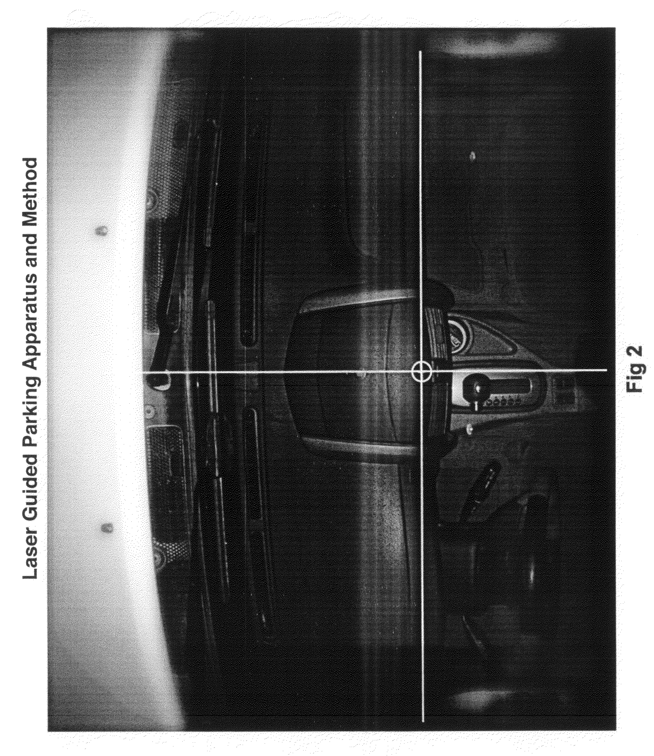 Laser guided parking apparatus and method