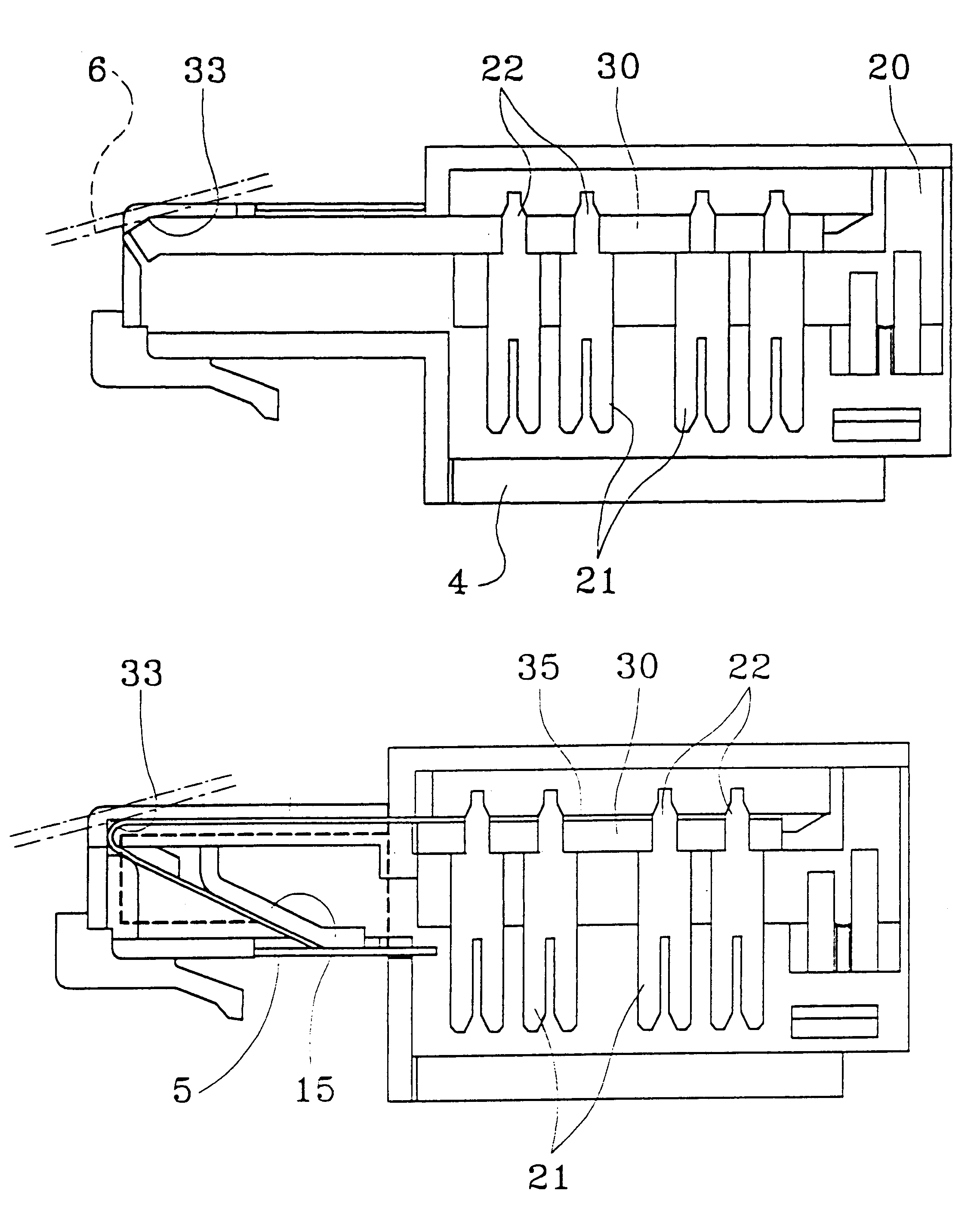 Low-voltage male connector