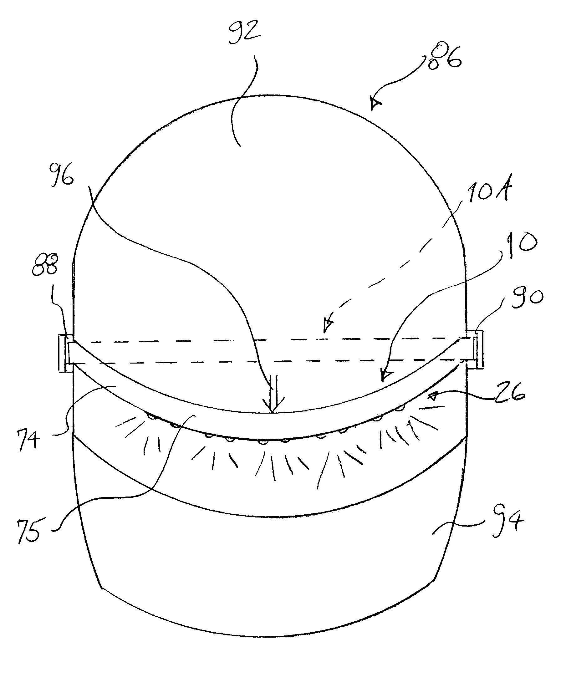 Helmet lighting device