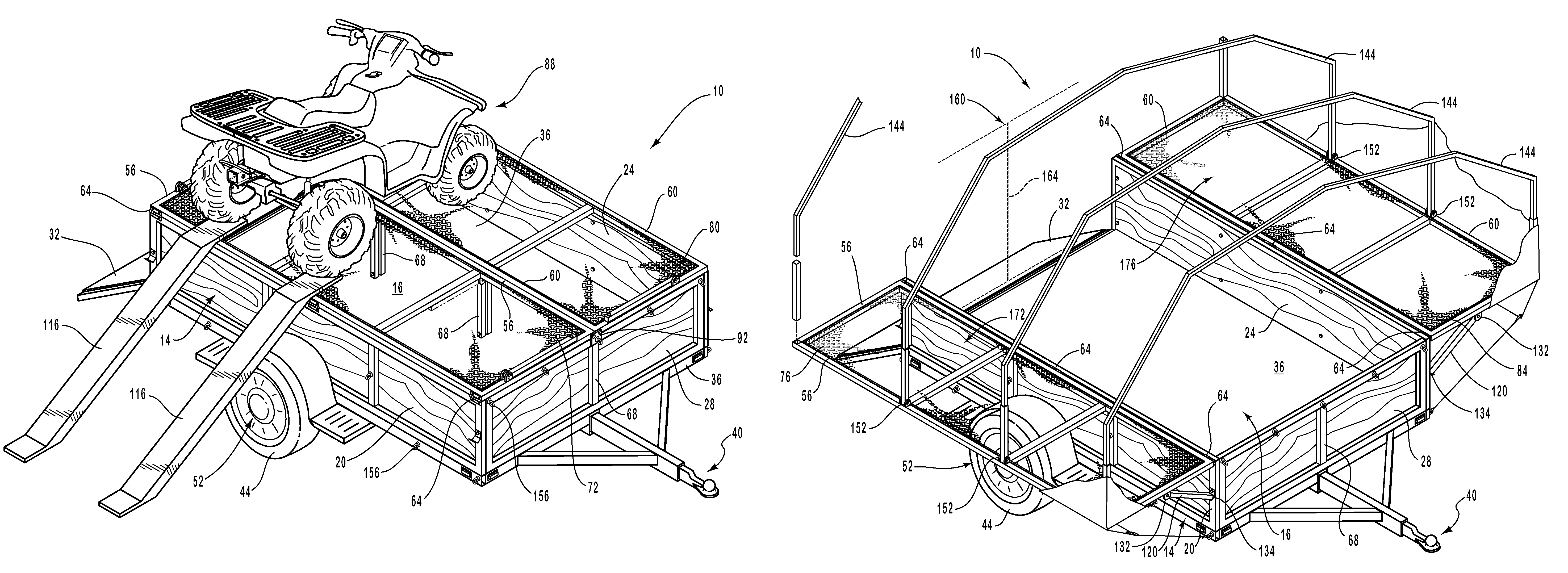 Convertible combination utility/camper tow trailer