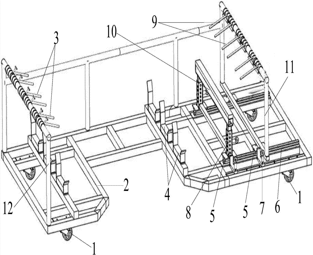 Car flexible side-frame material box