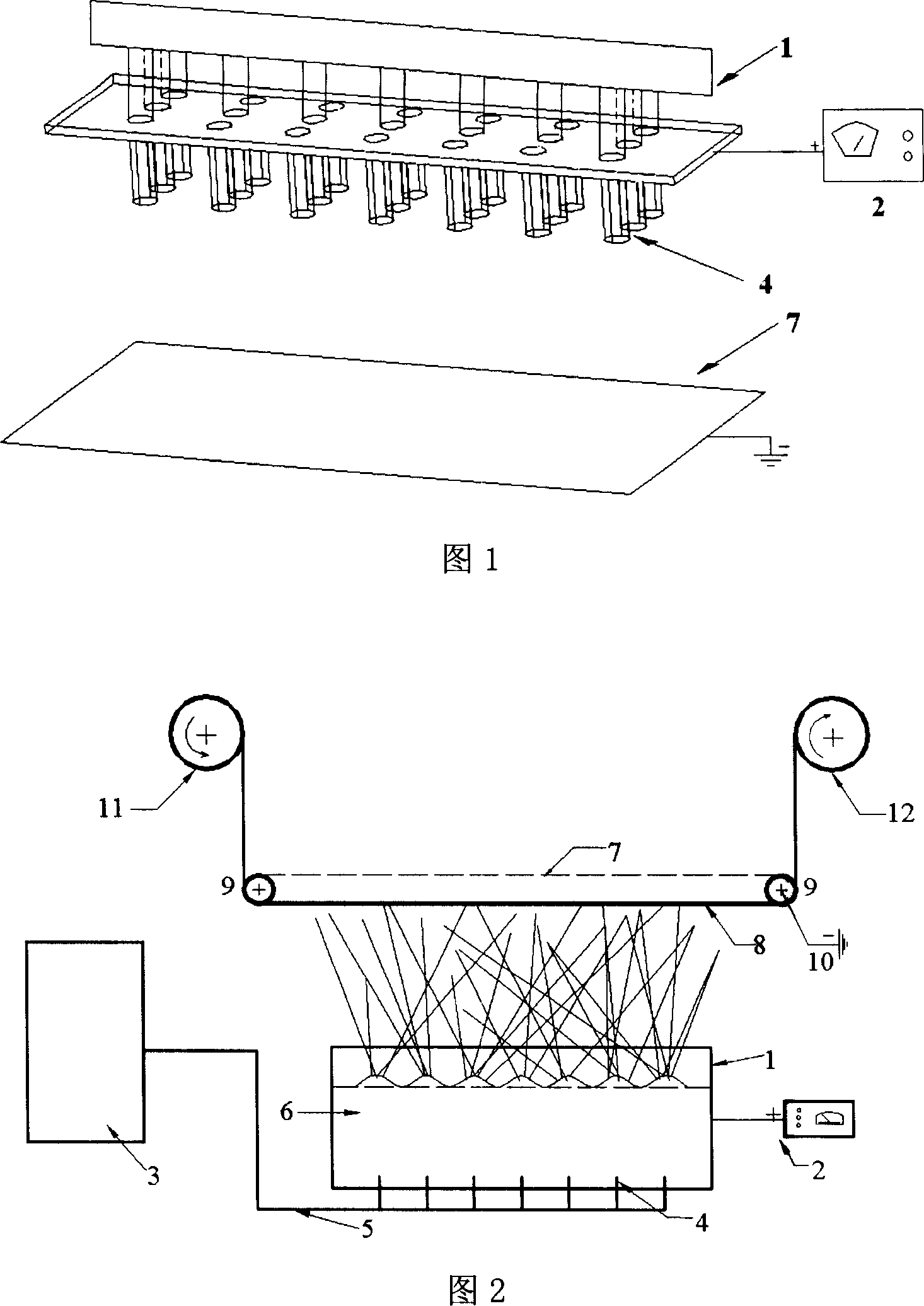 Jet type electrostatic spinning equipment capable of producing Nano fiber in bulk