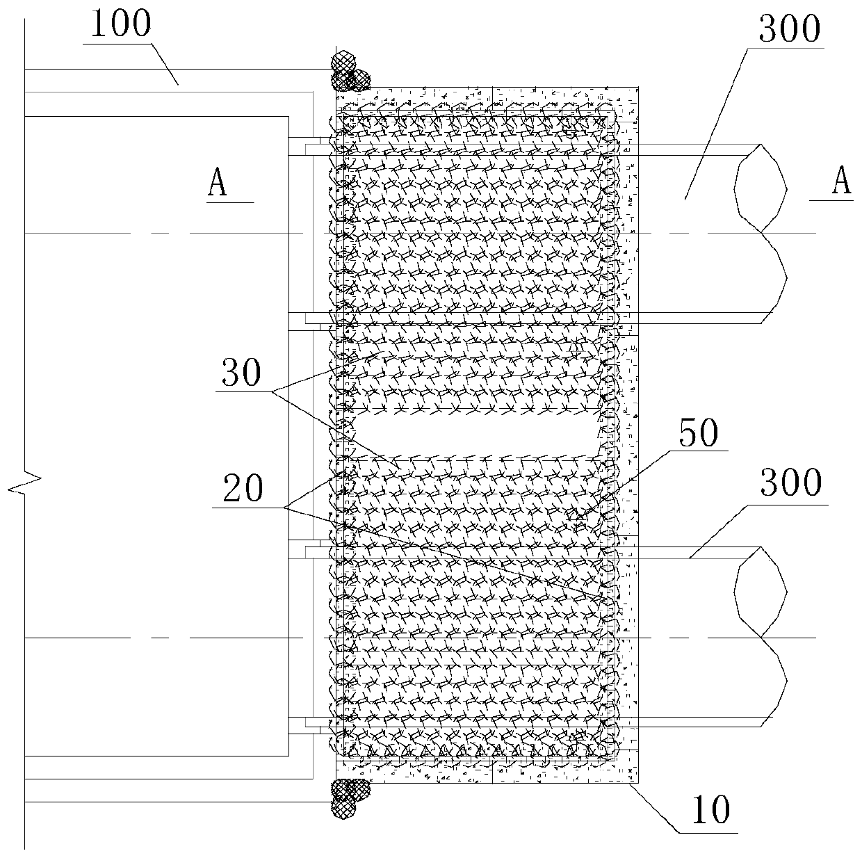 Reinforcing body and method for shield end of subway tunnel