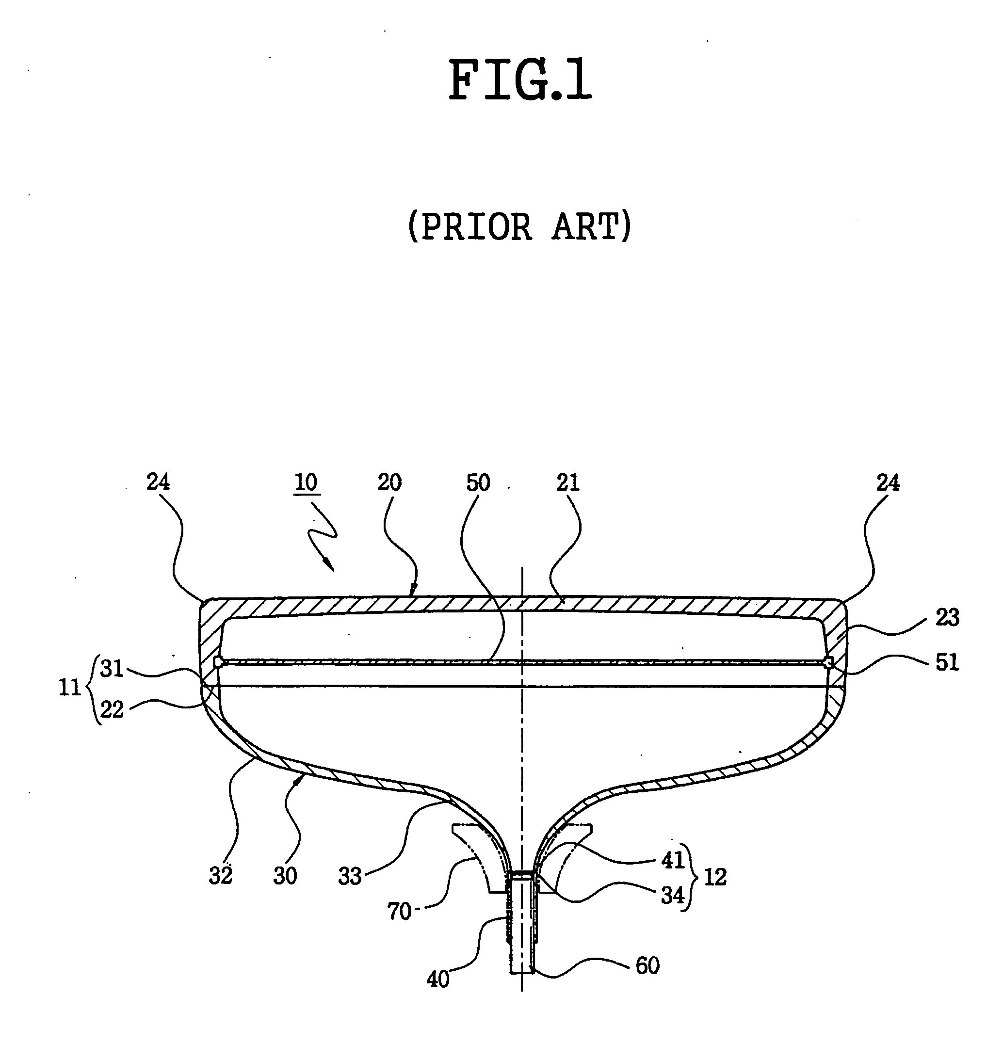 Funnel for use in a cathode ray tube