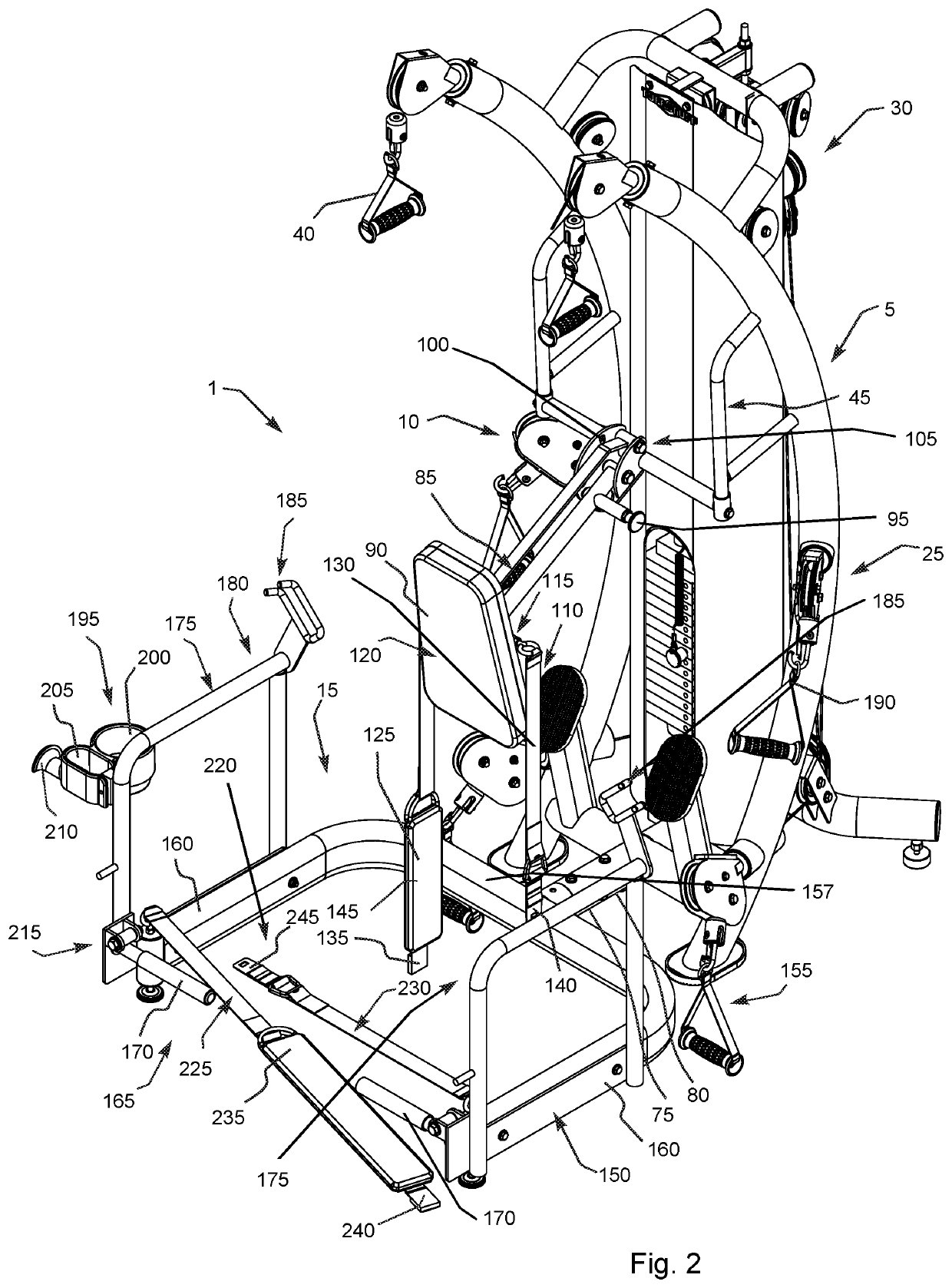 Wheelchair attachment for exercise equipment