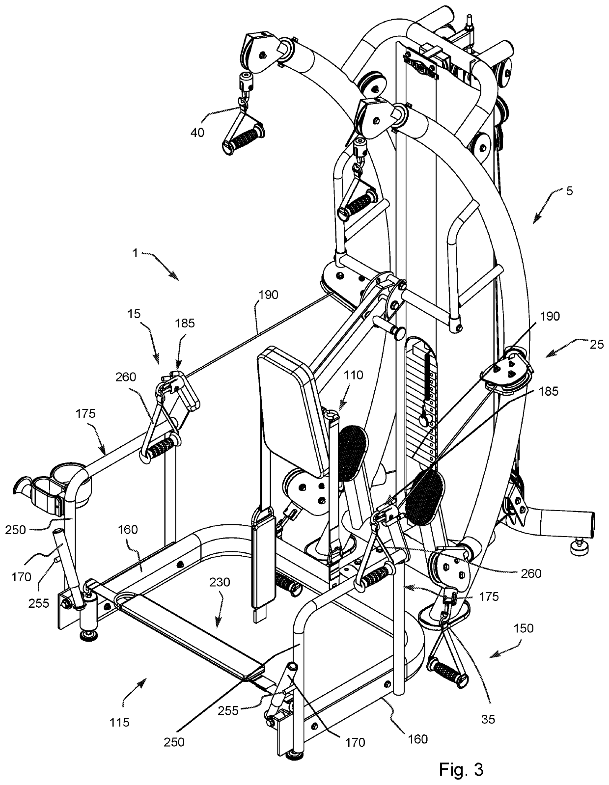 Wheelchair attachment for exercise equipment