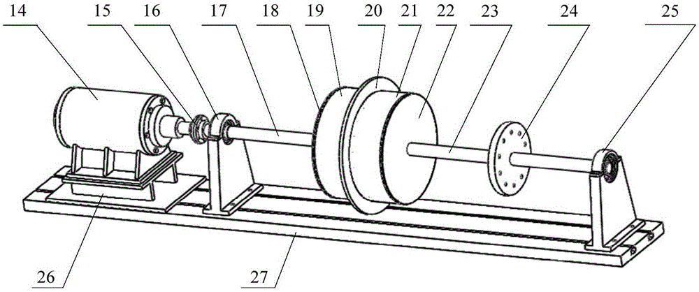 An experimental device for simulating an aeroengine bolted disc-drum rotor