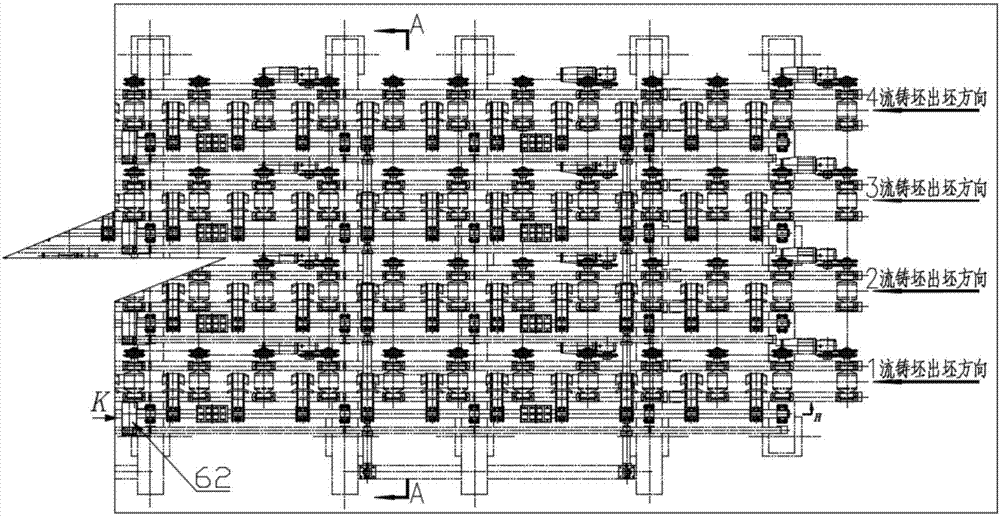 Dummy bar storage method for square billet continuous-casting machine