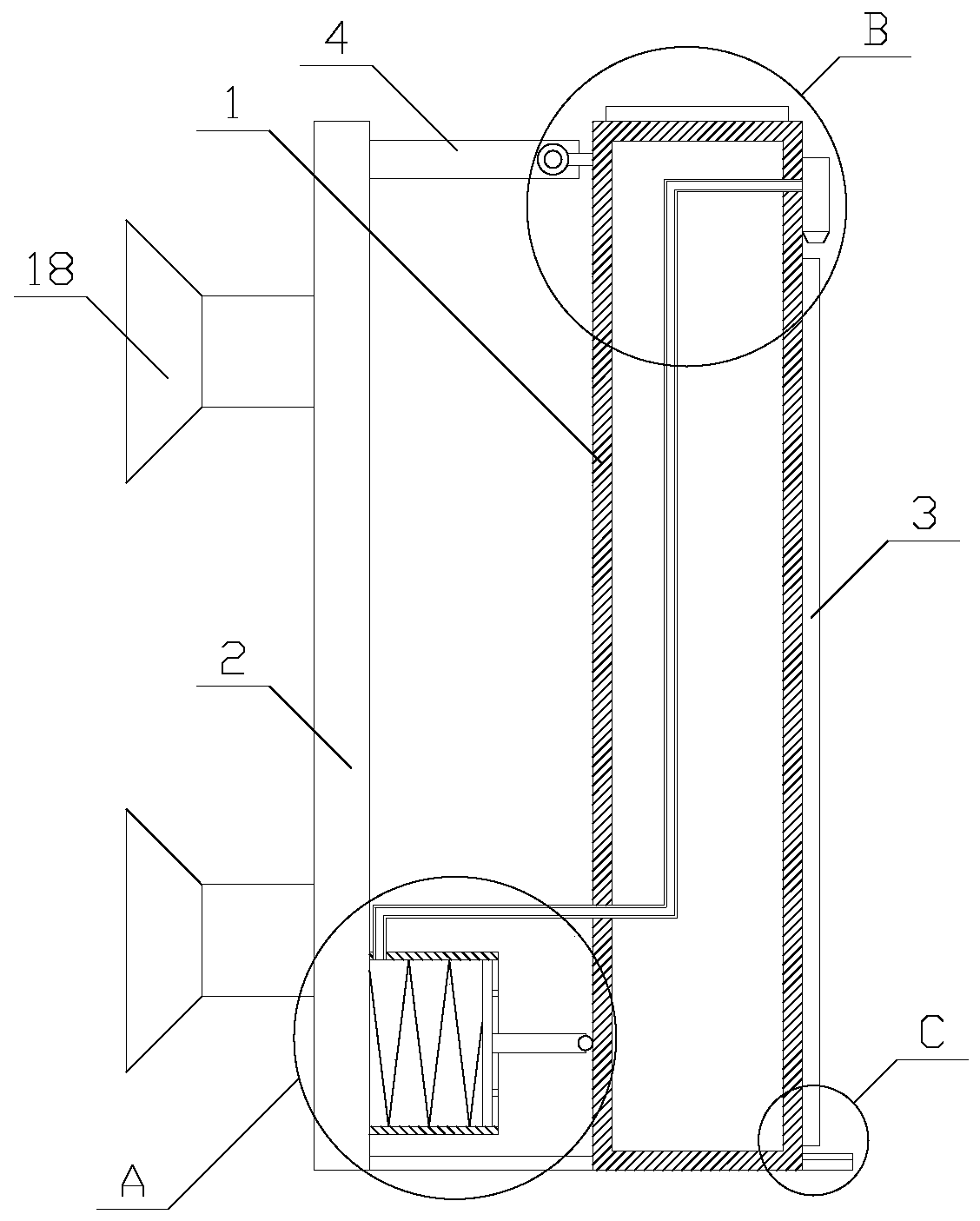 Vehicle-mounted GPS navigation device with good anti-shake effect and dust removal function