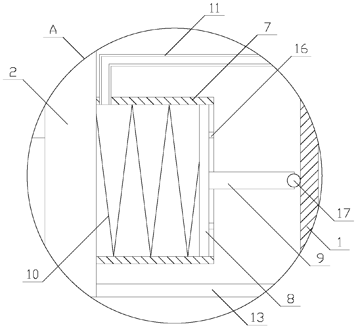 Vehicle-mounted GPS navigation device with good anti-shake effect and dust removal function