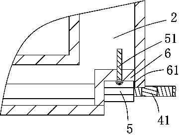 Window frame to prevent dust from entering the chute