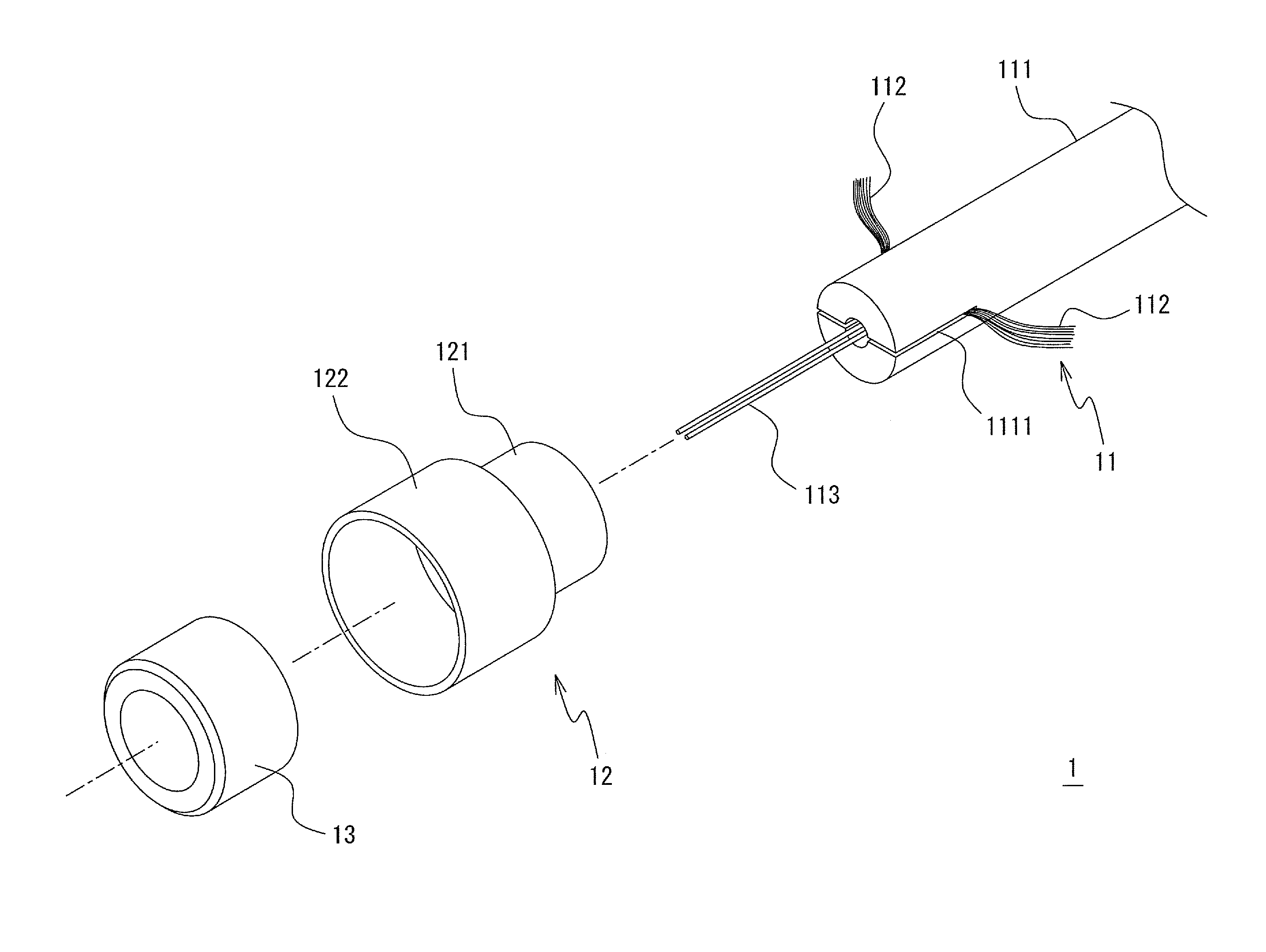 Fiber-optic cable with fitting