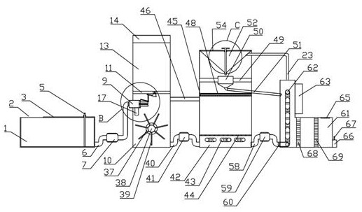 A printing and dyeing industrial wastewater treatment device