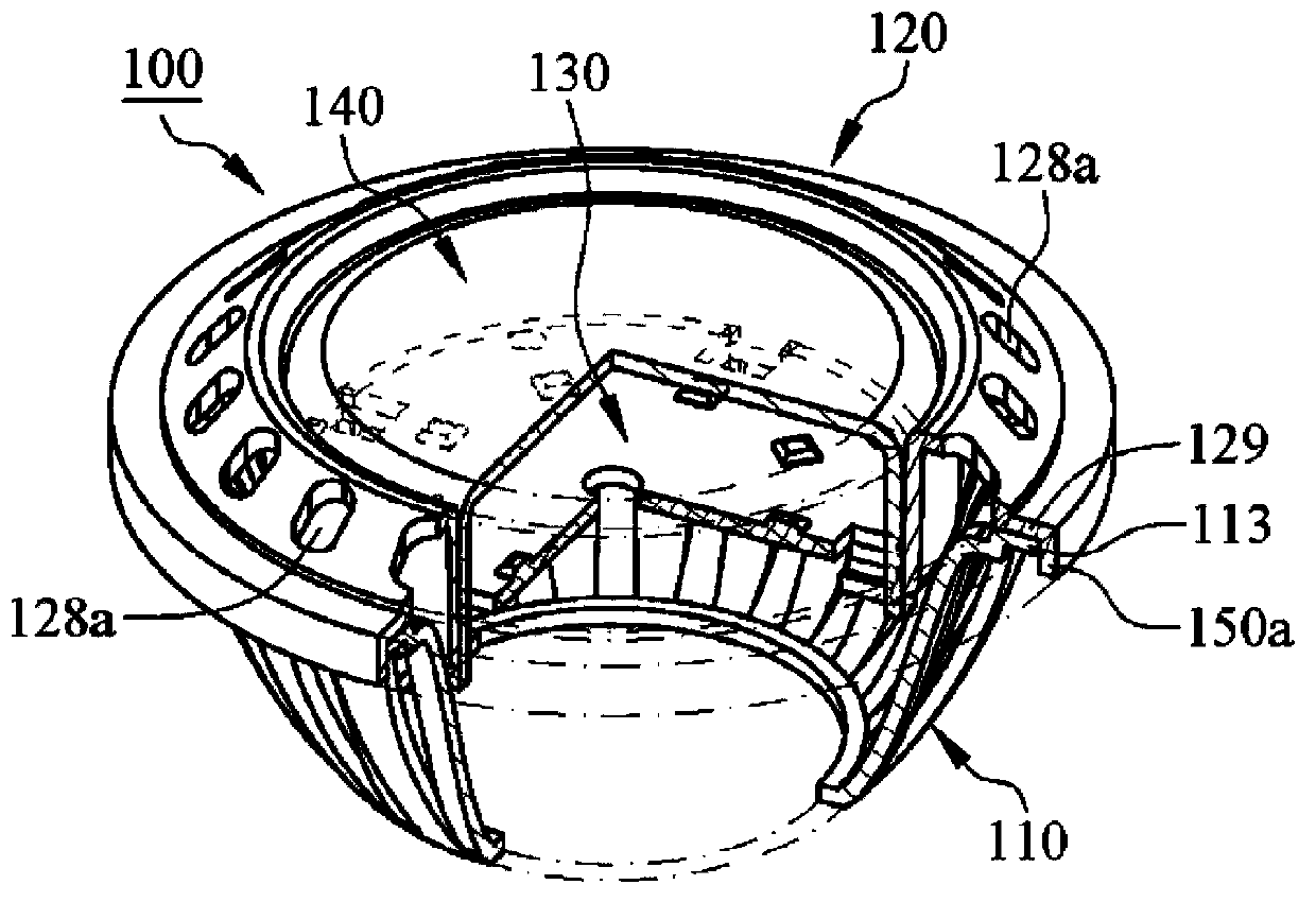 Mounting structure of a lamp assembly