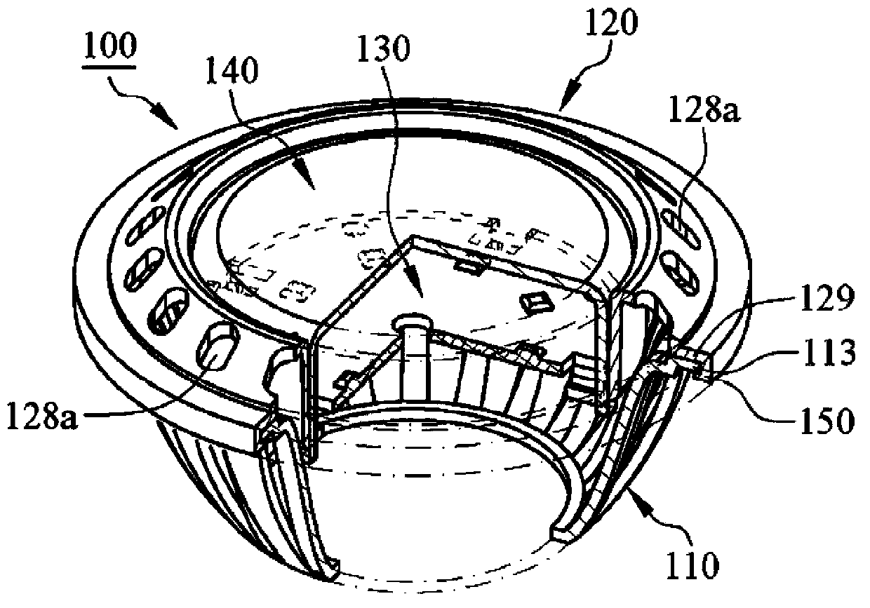 Mounting structure of a lamp assembly