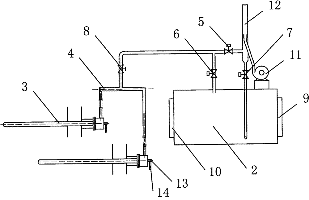 Waste gas protection system for thermal treatment furnace and control method