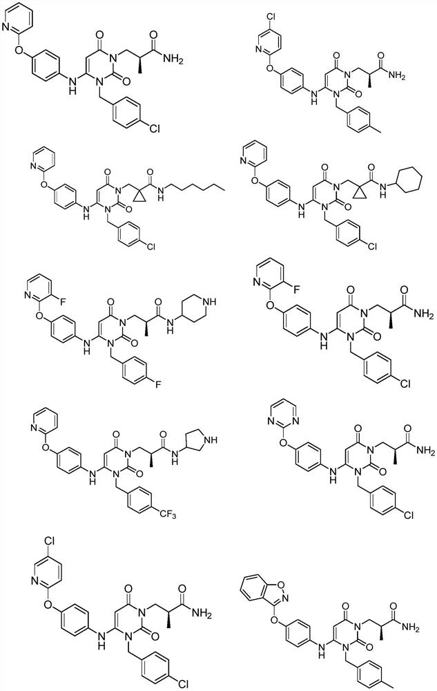 Dihydropyrimidine compound as well as preparation method and application thereof