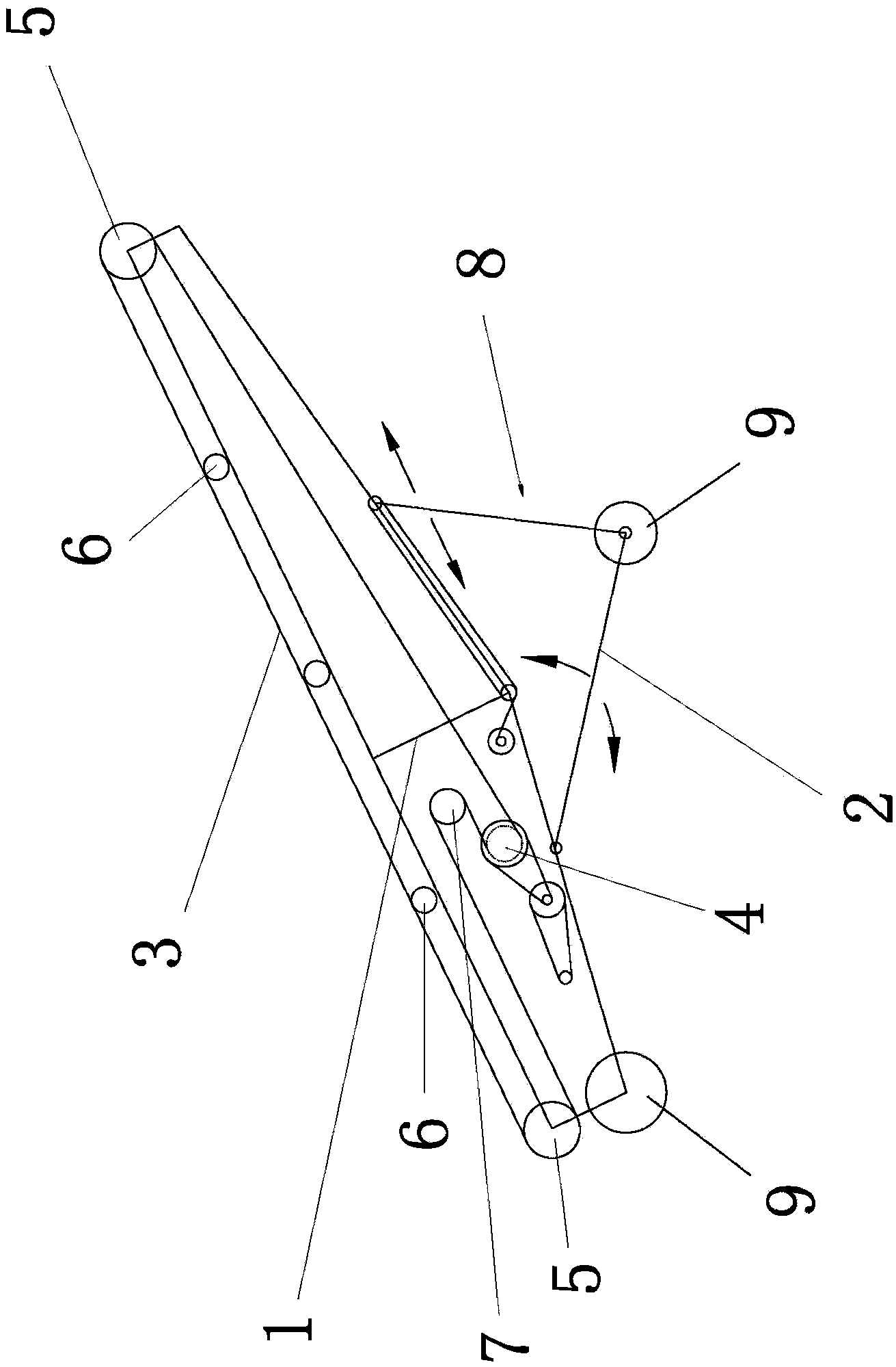 Conveyor with adjustable height