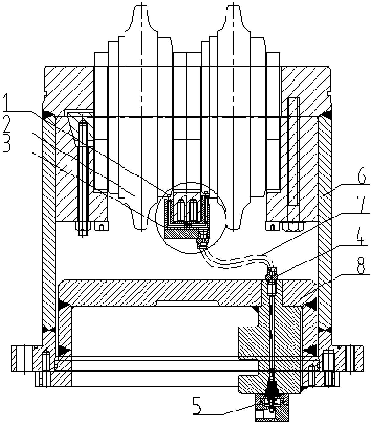 Normal pressure cutterhead hob rotating speed and temperature measurement device and wear extent measurement method