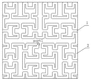 Method for designing Hilbert fractal ultrahigh frequency antenna