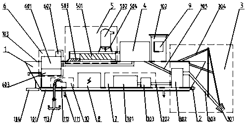 Intelligent high-efficient river and lake silt dredging module integrated equipment