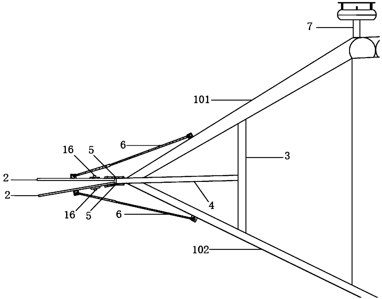 Active control system and method for improving large-span bridge wind-resistant performance