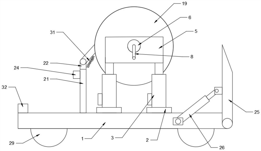 Take-up device for computer network engineering