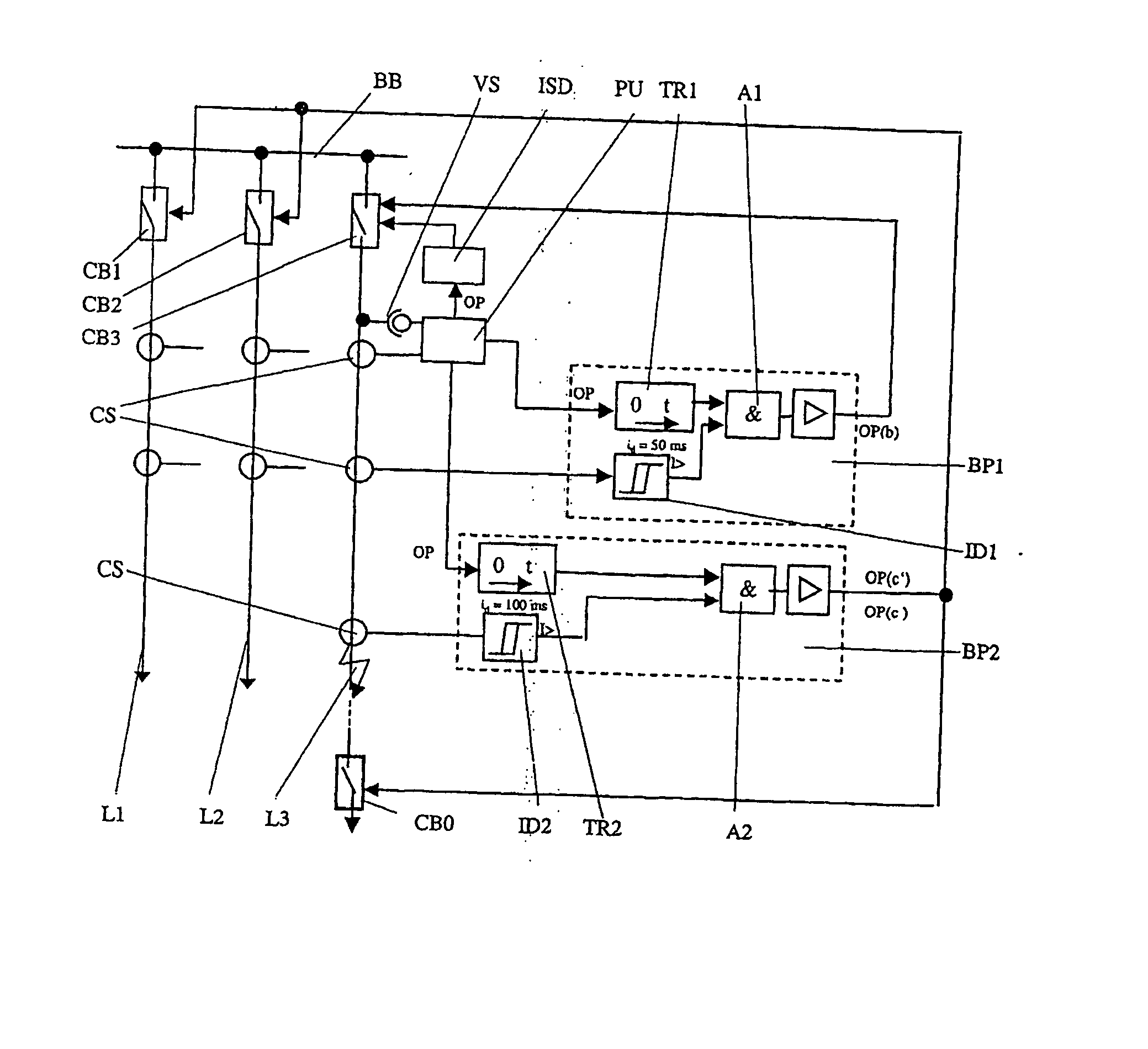 Method and apparatus for disconnection of a fault current which has occured in an AC power supply system