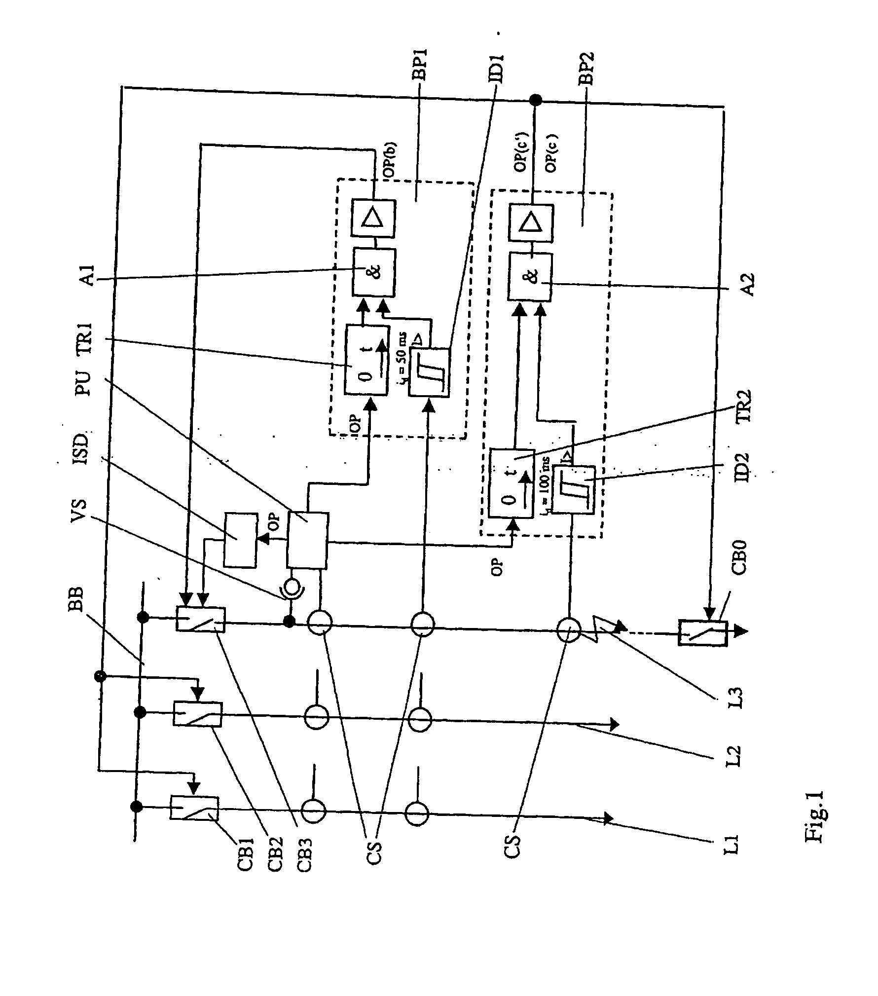 Method and apparatus for disconnection of a fault current which has occured in an AC power supply system