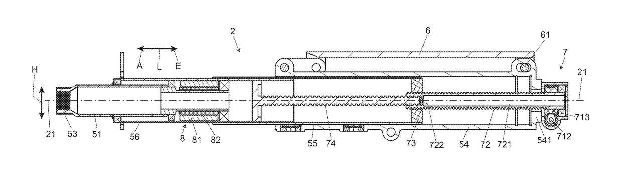 Steering column for a steer-by-wire steering device