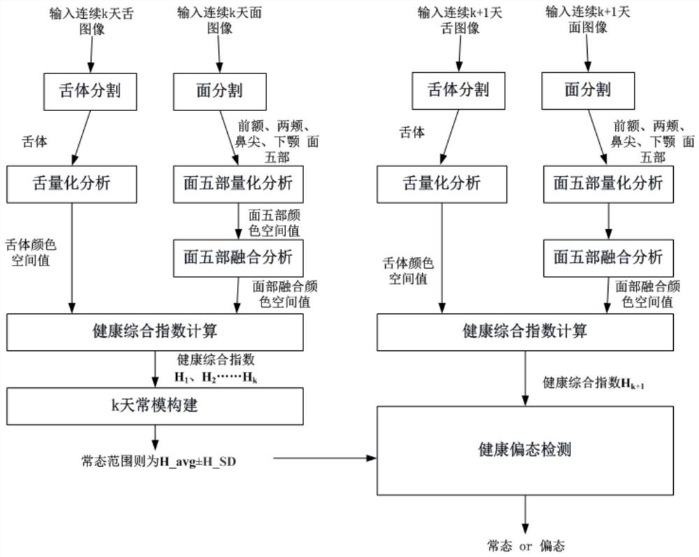 Traditional Chinese medicine health assessment method based on personalized normal state information and application thereof