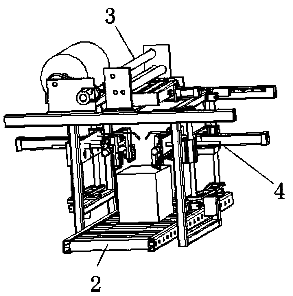 Film sleeving device for processing agricultural products and working method of film sleeving device