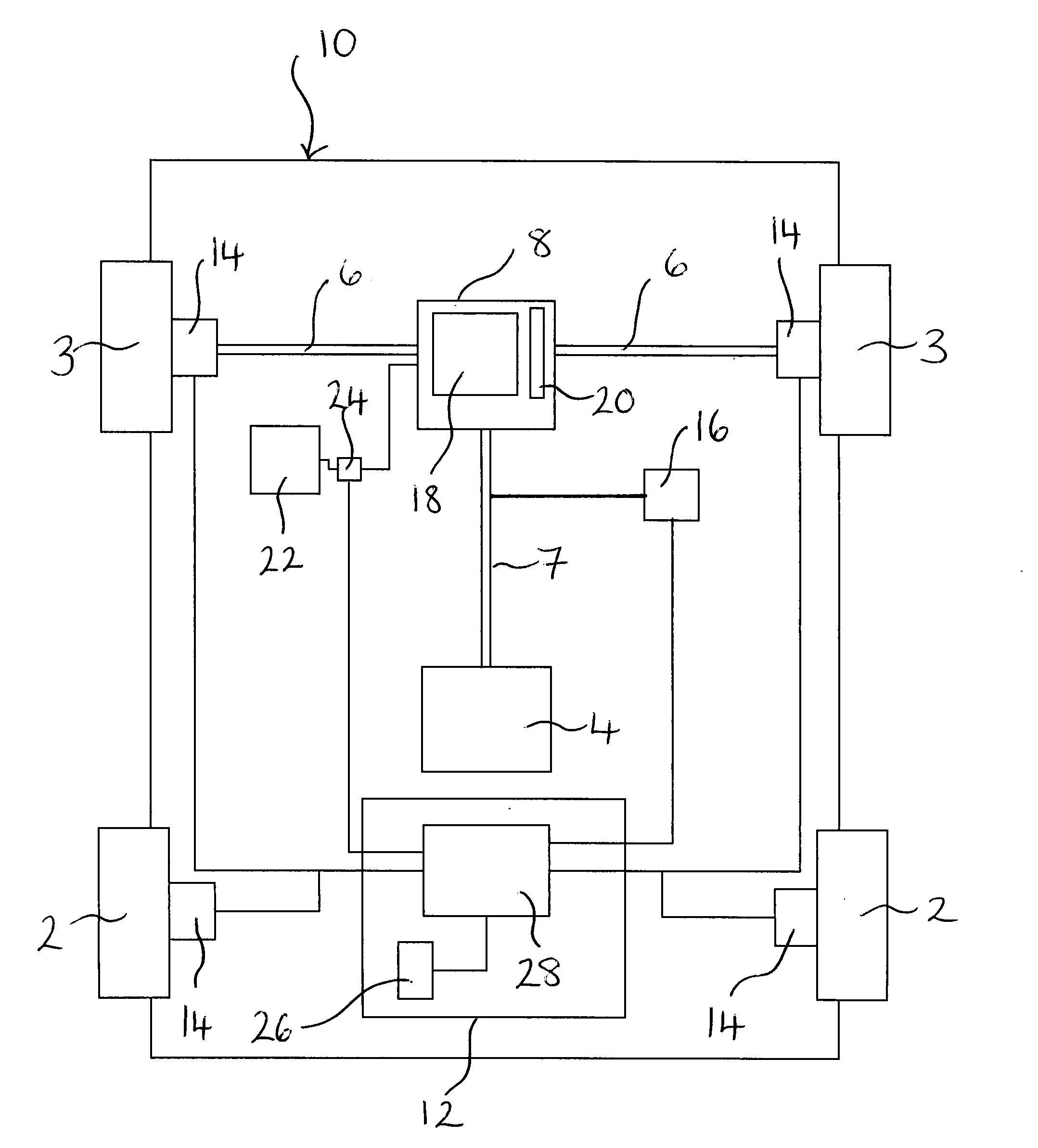 Braking apparatus for a vehicle and vehicle comprising said braking apparatus