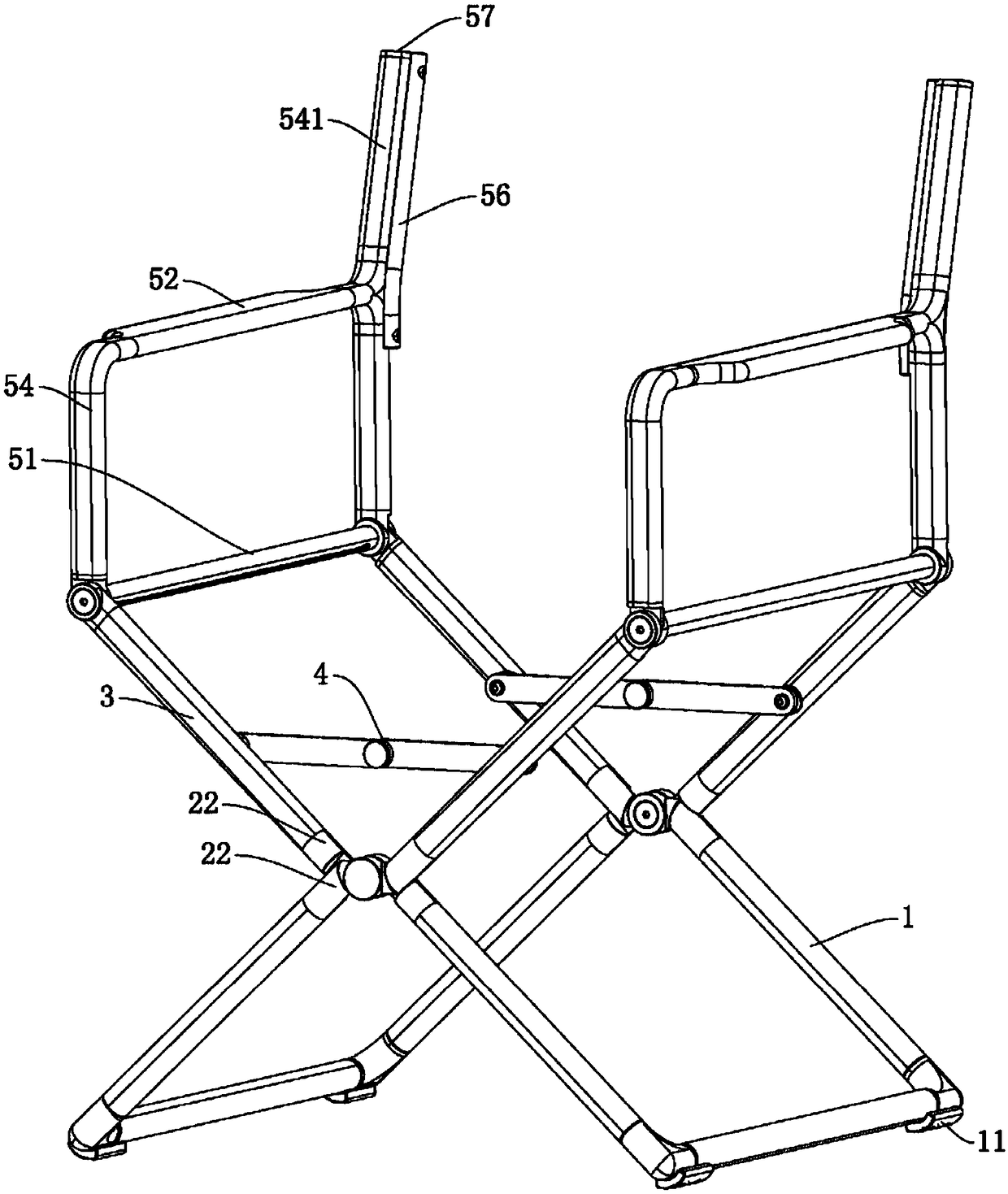 Folding cloth stretching chair