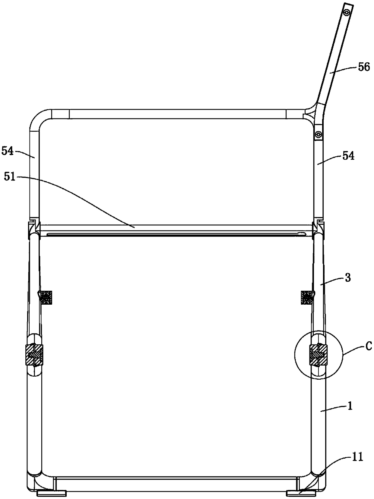 Folding cloth stretching chair