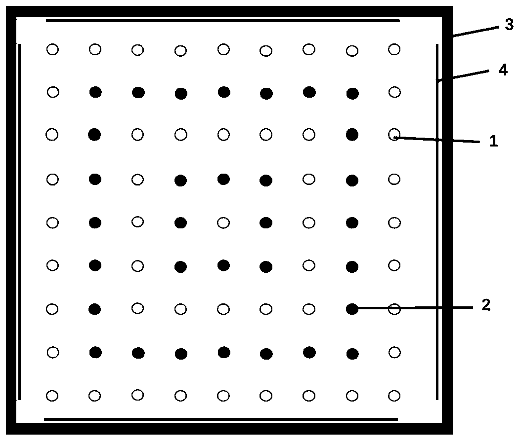 Differential elastic modulus support column array and vacuum glass