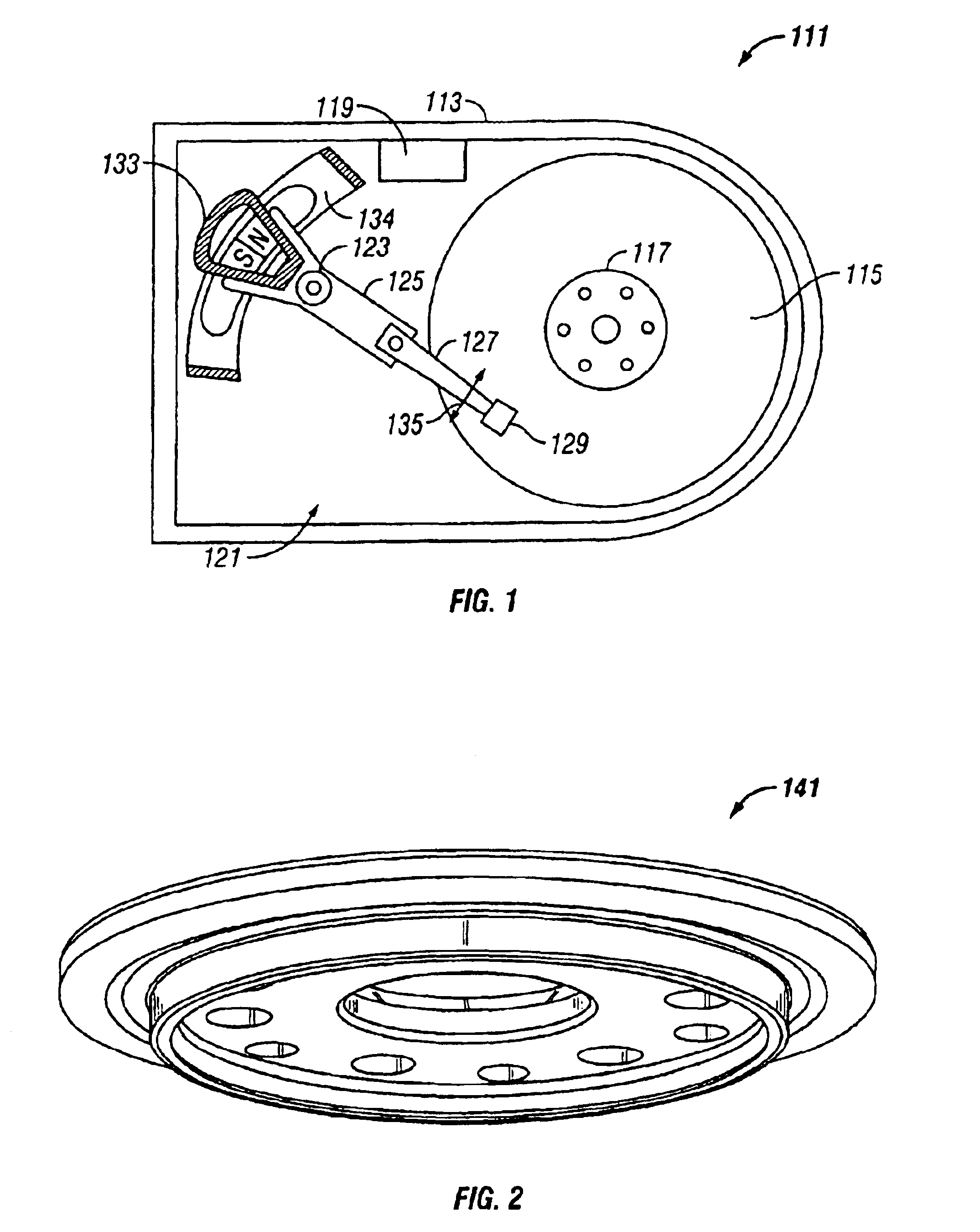 Hard disk drive with disk clamp inner wall engaging bearing sleeve outer wall