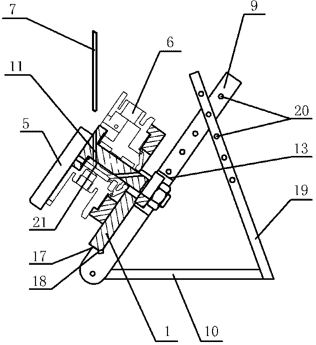 Drilling mold for intermediate body inclined hole