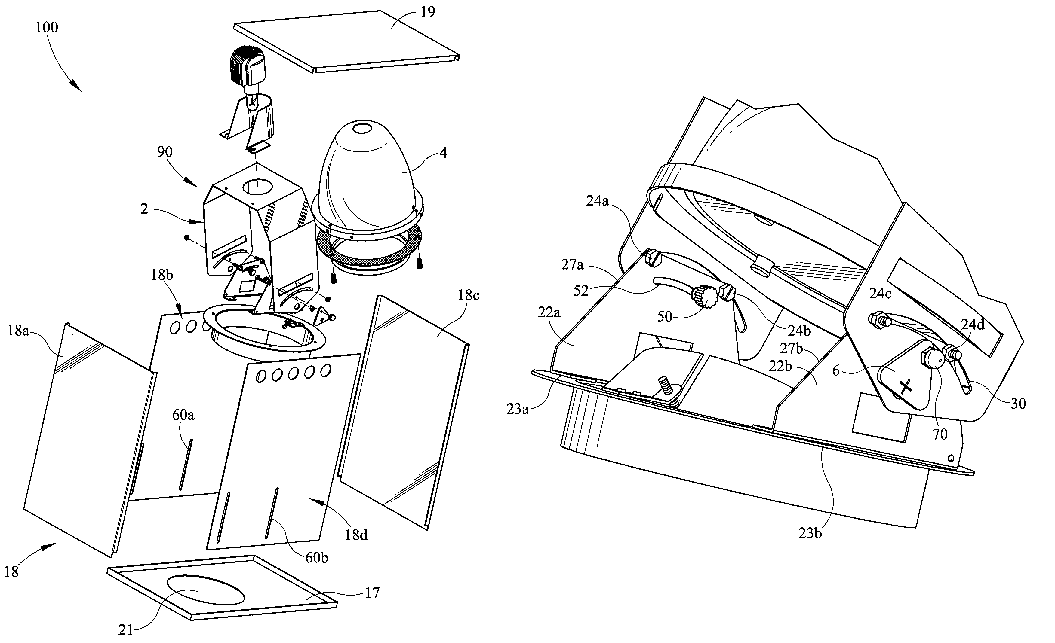 Adjustable lighting fixture for sloped ceiling