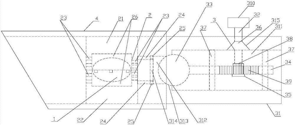 Cork ball-valve water amount adjustment mechanism provided with medicine bin