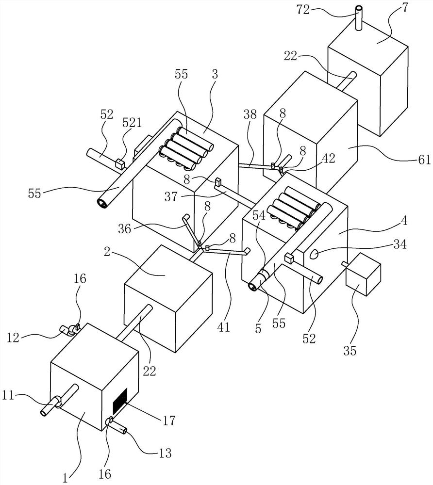 Waste gas treatment device for screw extruder