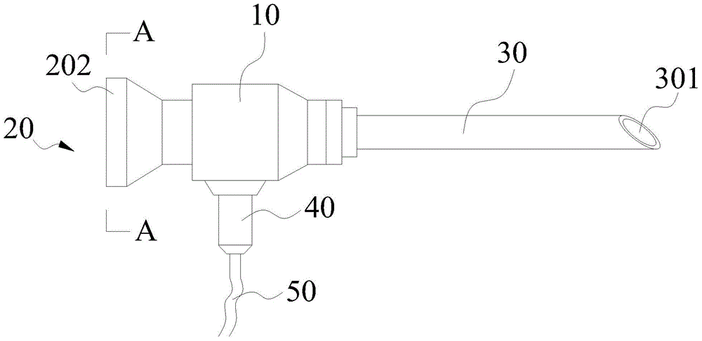 Teeth cleaning device with sight glass